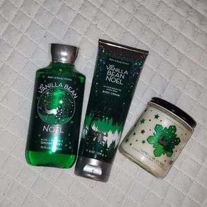 Bath & Body Works Vanilla Bean Noel 3 piece set